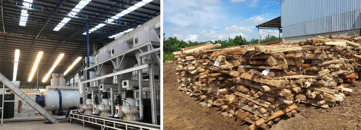 6т/ч древесных гранул Производственная линия в Таиланде